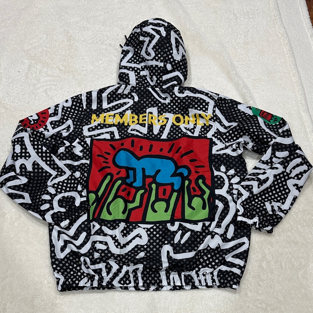 Members Only Graphic Performance Jacket - Black, … - image 4